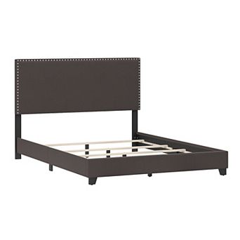 Hillsdale Furniture Willow Nail Head Trim Upholstered Bed Frame