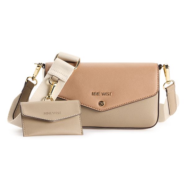 Nine West Peaches Crossbody With Card Case - Clay