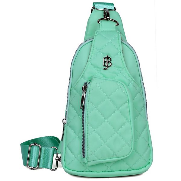 Women's Julia Buxton Nylon Quilted Sling Bag - Mint