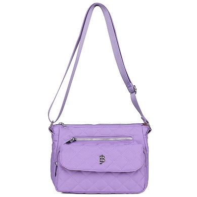 Women's Julia Buxton Nylon Quilted Organizer Crossbody Bag