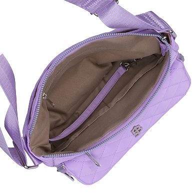 Women's Julia Buxton Nylon Quilted Organizer Crossbody Bag