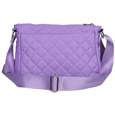 Women's Julia Buxton Nylon Quilted Organizer Crossbody Bag