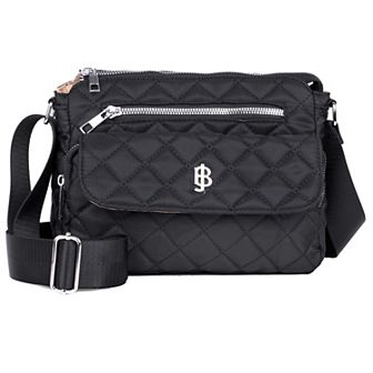 Women's Julia Buxton Nylon Quilted Organizer Crossbody Bag