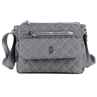 Women's Julia Buxton Nylon Quilted Organizer Crossbody Bag