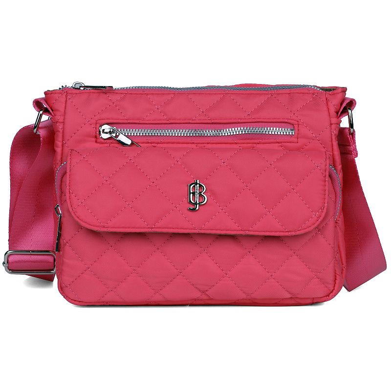 Women's Julia Buxton Nylon Quilted Organizer Crossbody Bag, Watermelon