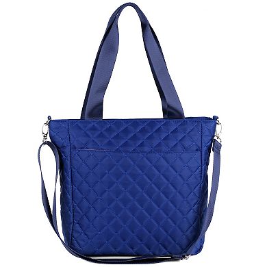 Women's Julia Buxton Nylon Quilted Organizer Tote Bag
