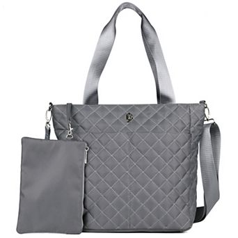 Women's Julia Buxton Nylon Quilted Organizer Tote Bag
