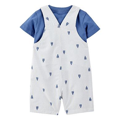 Baby Boy Carter's 2-Piece Tee & Sailboat Shortall Set