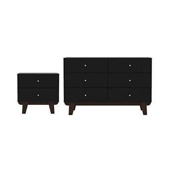 Hillsdale Furniture Living Essentials by Hillsdale Kincaid Wood Drawer Dresser & Drawer Nightstand Set