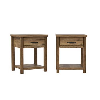 Hillsdale Furniture Living Essentials by Hillsdale Lancaster Wood Nightstand Set of 2