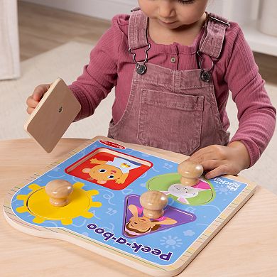 Melissa & Doug Ms. Rachel™ Wooden Peek-a-Boo Jumbo Peg Puzzle