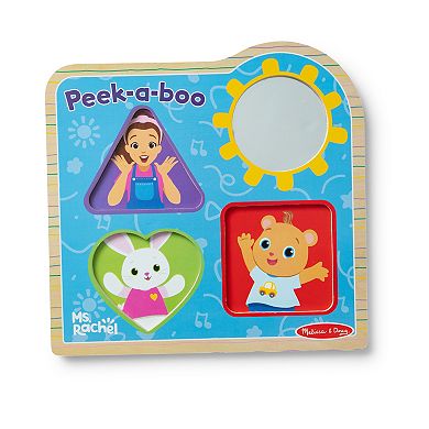 Melissa & Doug Ms. Rachel™ Wooden Peek-a-Boo Jumbo Peg Puzzle