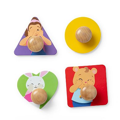 Melissa & Doug Ms. Rachel™ Wooden Peek-a-Boo Jumbo Peg Puzzle