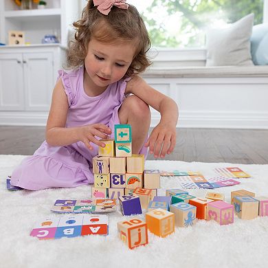 Melissa & Doug Ms. Rachel Wooden Learning Blocks and Activity Cards Playset