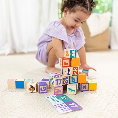 Melissa & Doug Ms. Rachel Wooden Learning Blocks and Activity Cards Playset