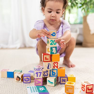 Melissa & Doug Ms. Rachel Wooden Learning Blocks and Activity Cards Playset