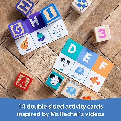 Melissa & Doug Ms. Rachel Wooden Learning Blocks and Activity Cards Playset