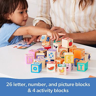 Melissa & Doug Ms. Rachel Wooden Learning Blocks and Activity Cards Playset