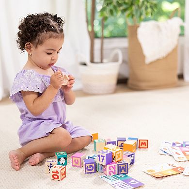 Melissa & Doug Ms. Rachel Wooden Learning Blocks and Activity Cards Playset