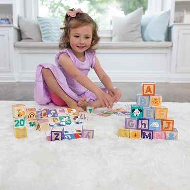 Melissa & Doug Ms. Rachel Wooden Learning Blocks and Activity Cards Playset