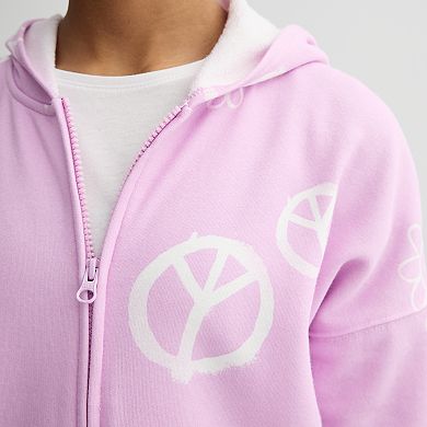 Girls 7-16 SO® Oversized Zip-Front Hoodie in Regular & Plus Size