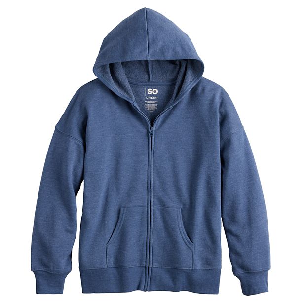 Girls 7-16 SO® Oversized Zip-Front Hoodie in Regular & Plus Size
