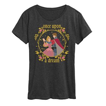 Disney's Sleeping Beauty Aurora & Prince Phillip Women's Once Upon A Dream Graphic Tee