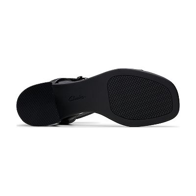 Clarks Premium Dames Jaylan Ray Sandaal, zwart leer, 36 UK