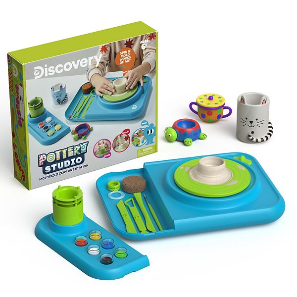 Discovery&trade; Pottery Studio Motorized Clay Art Station Set - Blue Green