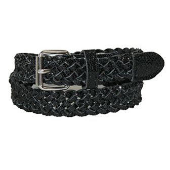 Ctm Girls' Metallic Braided Belt