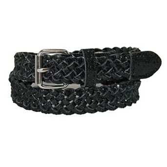 CTM Girls' 3/4 Inch Wide Metallic Braided Belt