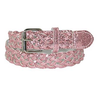 Ctm Girls' Metallic Braided Belt