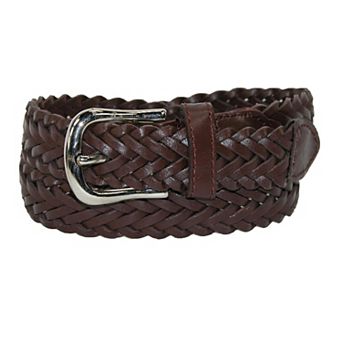 Ctm Boys' Leather Braided Dress Belt (pack Of 2)