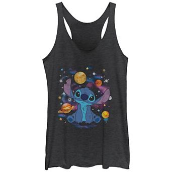 Disney's Lilo & Stitch Cute Space Stitch Juniors' Racerback Tank Top