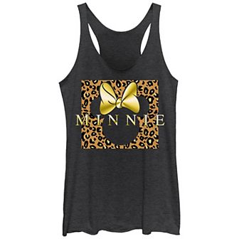 Disney's Minnie Mouse Leopard Print Square Juniors' Racerback Tank Top