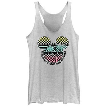 Disney's Mickey Mouse Sunshine And Good Vibes Juniors' Racerback Tank Top