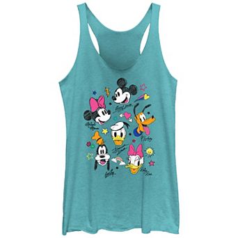 Disney's Mickey Mouse And Friends Doodles Juniors' Racerback Tank Top