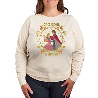 Disney's Sleeping Beauty Aurora & Prince Phillip Plus Size Once Upon A Dream French Terry Long Sleeve Tee