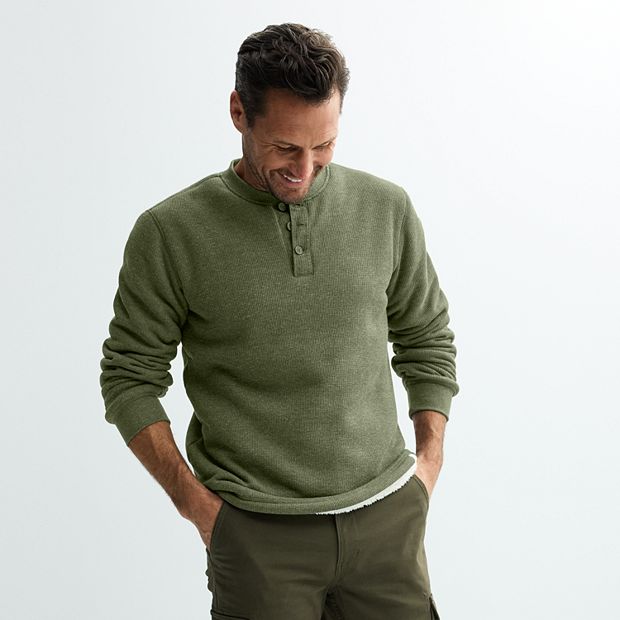 Sherpa henley sweatshirt sale