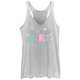 Disney's Mickey Mouse Birthday Girl Juniors' Racerback Tank Top