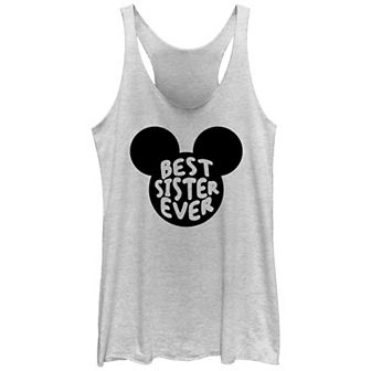 Disney's Mickey Mouse Best Sister Ever Juniors' Racerback Tank Top