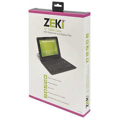 Zeki 10-in. Universal Wired Tablet Keyboard Case