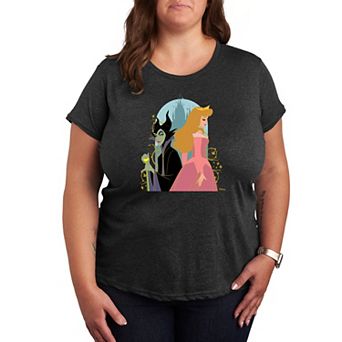 Disney's Sleeping Beauty Maleficent & Aurora Plus Size Graphic Tee