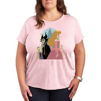 Disney's Sleeping Beauty Maleficent & Aurora Plus Size Graphic Tee