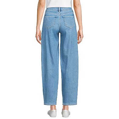 Women's Lands' End Denim Barrel Leg Ankle Jeans