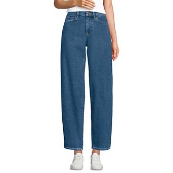 Women's Lands' End Denim Barrel Leg Ankle Jeans