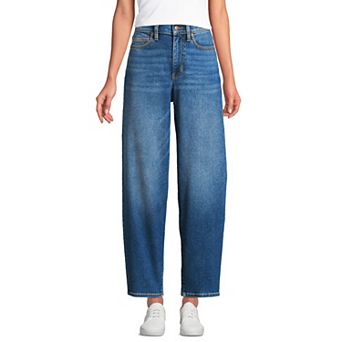 Women's Lands' End Denim Barrel Leg Ankle Jeans