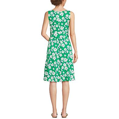 Women's Lands' End Pleated Fit and Flare Dress