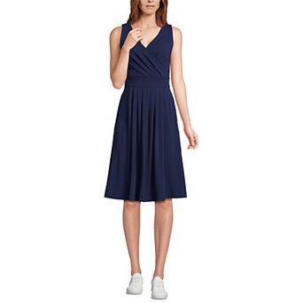 Women's Lands' End Pleated Fit and Flare Dress