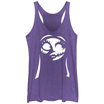 Disney's The Nightmare Before Christmas Sally's Face Juniors' Racerback Tank Top